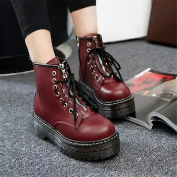 2019 shoes woman summer PUNK ankle boots for woman Martin Boots Thick and non-slip women's boots black wine red and brown shoes
2019 shoes woman summer PUNK ankle boots for woman Martin Boots Thick and non-slip women's boots black wine red and brown shoes
