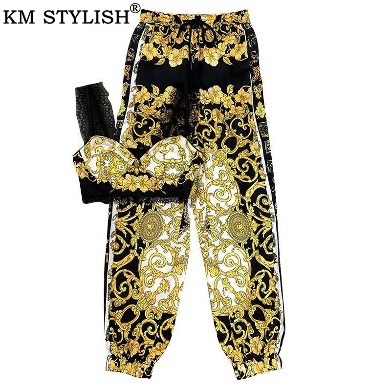 2019 Early Autumn New Trend women's set Lace Baroque Pattern Vest with high waist pants
2019 Early Autumn New Trend women's set Lace Baroque Pattern Vest with high waist pants