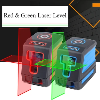 

2 Line Green/Red Beam Vertical Infrared Laser Level Meter Instrument Self-Leveling Laser Diagnostic Tools For Roadworks