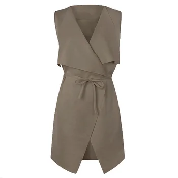 New Arrival Women Coat Sleeveless Waterfall Cape Long Cardigan Black Grey Jacket Coat Windbreak Bow Bandage Ladies Waistcoat
New Arrival Women Coat Sleeveless Waterfall Cape Long Cardigan Black Grey Jacket Coat Windbreak Bow Bandage Ladies Waistcoat