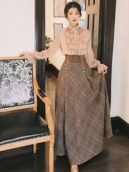 Autumn Spring High Quality Sweater Skirt Set Lantern Sleeve Blouse Top and Woolens Plaid Skirt and Tops Suit Women Two Piece Set
Autumn Spring High Quality Sweater Skirt Set Lantern Sleeve Blouse Top and Woolens Plaid Skirt and Tops Suit Women Two Piece Set