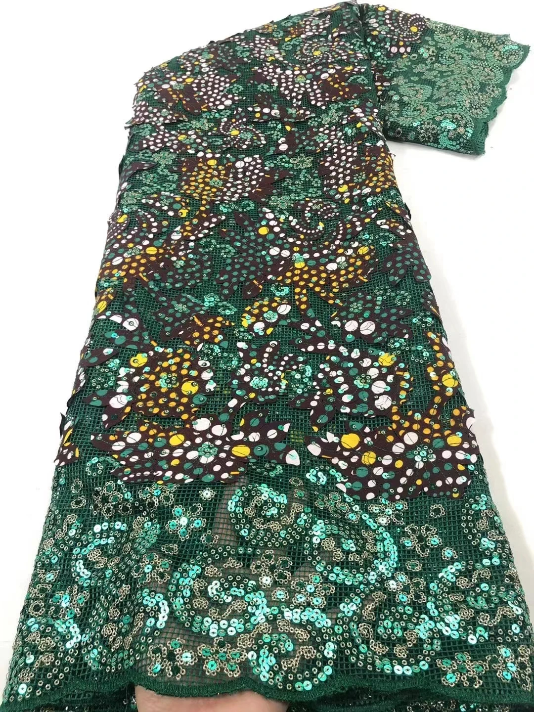 High Quality African Sequin Lace Fabric 5 Yards French Mesh Lace Fabric Full Of Sequins For Nigerian Party Wedding JJN716
High Quality African Sequin Lace Fabric 5 Yards French Mesh Lace Fabric Full Of Sequins For Nigerian Party Wedding JJN716