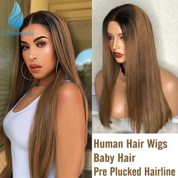 SMD 13*6 Lace Front Hair Wigs 150% Density Ombre Brown Color Straight Human Hair Wig For Women Brazilian Remy Hair Baby Hair
SMD 13*6 Lace Front Hair Wigs 150% Density Ombre Brown Color Straight Human Hair Wig For Women Brazilian Remy Hair Baby Hair