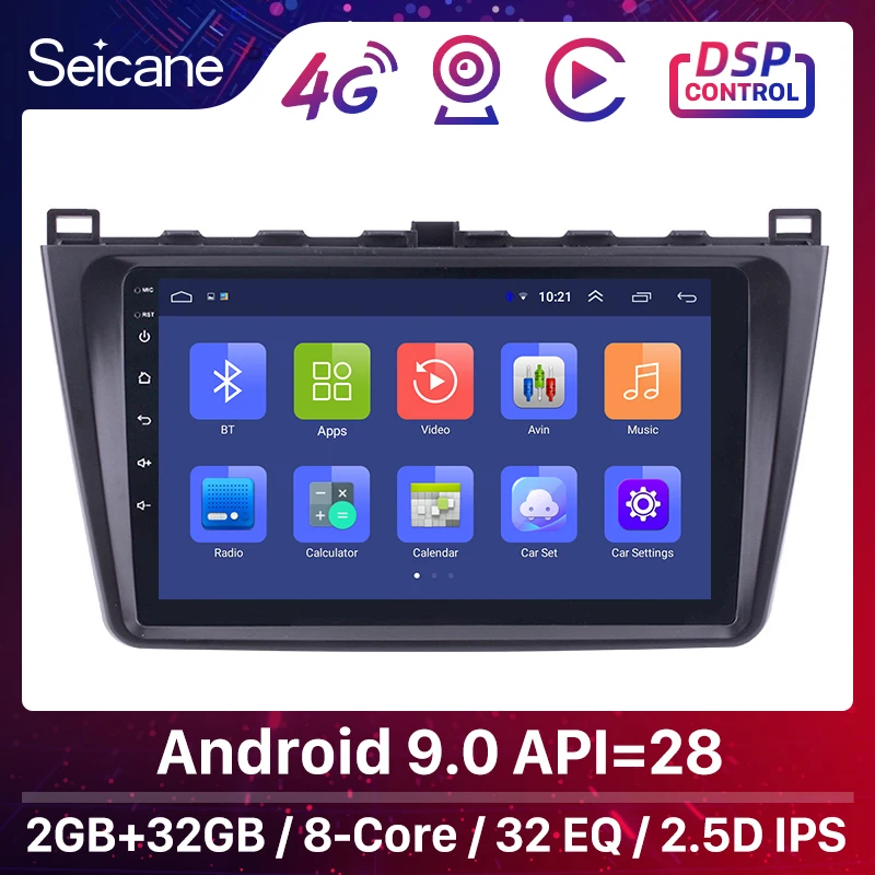 Seicane Android 9.0 2DIN Car Head Unit Radio Audio GPS Multimedia Player For Mazda 6 Rui wing 2008 2009 2010 2011 2012 2013 2014
Seicane Android 9.0 2DIN Car Head Unit Radio Audio GPS Multimedia Player For Mazda 6 Rui wing 2008 2009 2010 2011 2012 2013 2014