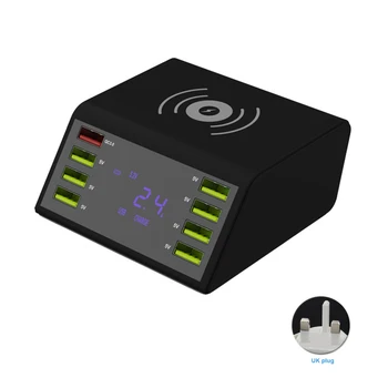 8 USB Ports Docks Mobile LCD Display Station Power Adapter Quick Charging Desktop Phone Charger Multifunctional Travel Smart
8 USB Ports Docks Mobile LCD Display Station Power Adapter Quick Charging Desktop Phone Charger Multifunctional Travel Smart