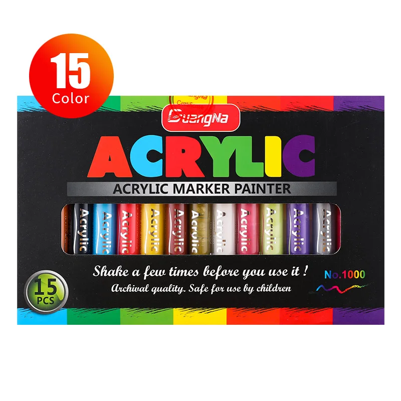 15 Color Acrylic Marker Pens Multi-use Graffiti Pen Creative DIY Art Markers For Glass Ceramics Album Water-based Drawn Pen
15 Color Acrylic Marker Pens Multi-use Graffiti Pen Creative DIY Art Markers For Glass Ceramics Album Water-based Drawn Pen