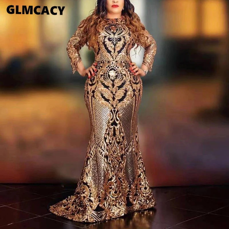 Women O Neck Mermaid Long Dresses Female Sequined Floor Length Maxi Dress Formal Party Elegant Evening Vestidos 
Women O Neck Mermaid Long Dresses Female Sequined Floor Length Maxi Dress Formal Party Elegant Evening Vestidos