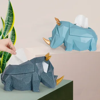 Nordic Art Rhino Restaurant Tissue Box American Multifunctional Remote Control Key Storage Box ModernHome Decoration Accessories
Nordic Art Rhino Restaurant Tissue Box American Multifunctional Remote Control Key Storage Box ModernHome Decoration Accessories