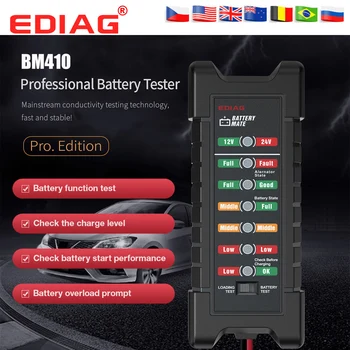 EDIAG BM410 Car Battery Tester &brake fluid tester 12V 24V Digital Test 6 /7LED Lights Display OBDII car High Quality
EDIAG BM410 Car Battery Tester &brake fluid tester 12V 24V Digital Test 6 /7LED Lights Display OBDII car High Quality