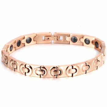 New Energy Magnetic Health Bracelet Women Stainless Steel Rose Gold Color Magnet Link Chain Bracelet Fashion Jewelry 2018
New Energy Magnetic Health Bracelet Women Stainless Steel Rose Gold Color Magnet Link Chain Bracelet Fashion Jewelry 2018