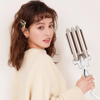 Professional Curling Iron Ceramic Triple Barrel Hair Styler Hair Waver Styling Tools 110-220V Hair Curler Electric Hair Curlers 
Professional Curling Iron Ceramic Triple Barrel Hair Styler Hair Waver Styling Tools 110-220V Hair Curler Electric Hair Curlers