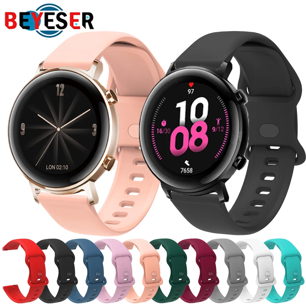 

20mm 22mm Silicone Band for Samsung Galaxy Watch Active 2 Watch 3 45mm 42mm Gear S3 Watchband Bracelet Strap for Amazfit bip