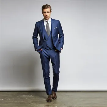 Classic Formal Men Business Party Suit Slim Fitted Two Buttons Groom Wedding Party Tuxedos Groomsman Suits (Jacket+Vest+Pants)
Classic Formal Men Business Party Suit Slim Fitted Two Buttons Groom Wedding Party Tuxedos Groomsman Suits (Jacket+Vest+Pants)