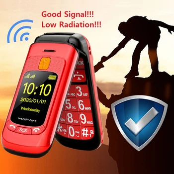 Flip Double Dual Screen Dual SIM SOS key Speed Dial Touch Handwriting Russian Keyboard FM Senior Cellphone For Old People