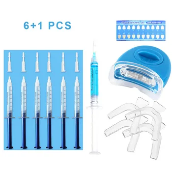 New teeth dentist whitening oral hygiene tool kit tooth lamp + 6 gels + 1 desensitization gel + 4 braces + color card + manual
New teeth dentist whitening oral hygiene tool kit tooth lamp + 6 gels + 1 desensitization gel + 4 braces + color card + manual