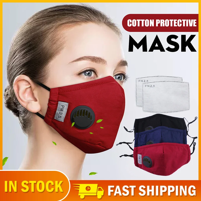 Respirator Mask Washable Reusable Cotton Face Mask With Breathing Valve Fliter Pad Anti Dust PM2.5 Sport Bike Cycling Bicycle
Respirator Mask Washable Reusable Cotton Face Mask With Breathing Valve Fliter Pad Anti Dust PM2.5 Sport Bike Cycling Bicycle
