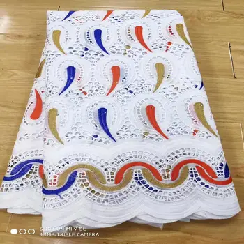 Hot Selling White French African Lace Fabric 2020 High Quality 100% Cotton Nigerian Lace Fabric 5Yards/Lot For Dress A-1077
Hot Selling White French African Lace Fabric 2020 High Quality 100% Cotton Nigerian Lace Fabric 5Yards/Lot For Dress A-1077