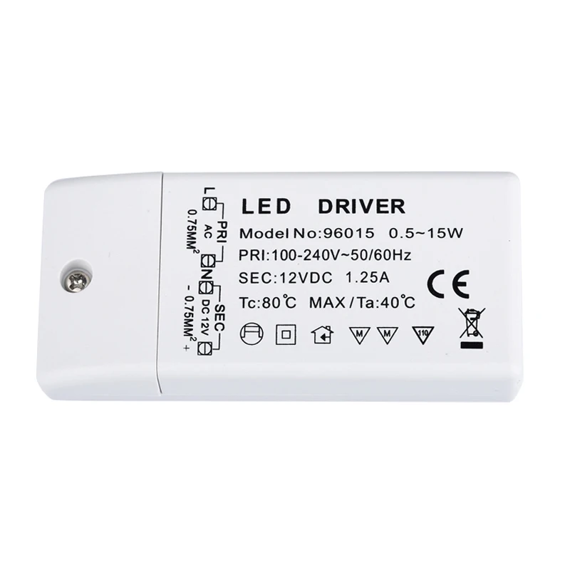 LED transformer 12V DC 15W EMC power supply driver 100 - 240V without minimum load
LED transformer 12V DC 15W EMC power supply driver 100 - 240V without minimum load