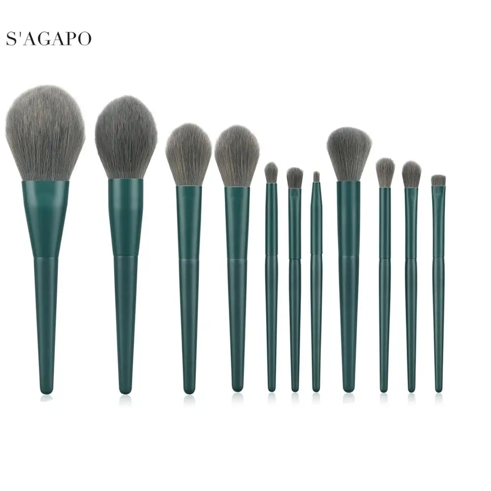 S'AGAPO 11pcs Makeup Brushes Set Tool Cosmetic Foundation Eye Shadow Blush Blending Lip Eyeliner Face Beauty Make Up Brushes Set
S'AGAPO 11pcs Makeup Brushes Set Tool Cosmetic Foundation Eye Shadow Blush Blending Lip Eyeliner Face Beauty Make Up Brushes Set