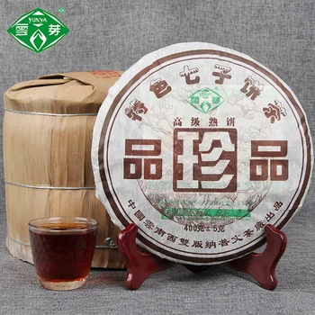 Puwen 2006 Te Pu'er Yunya Shu Pu'er "Treasures" (Zhen Pin) Ripe Pu'er Tea Cake 400g
Puwen 2006 Te Pu'er Yunya Shu Pu'er "Treasures" (Zhen Pin) Ripe Pu'er Tea Cake 400g