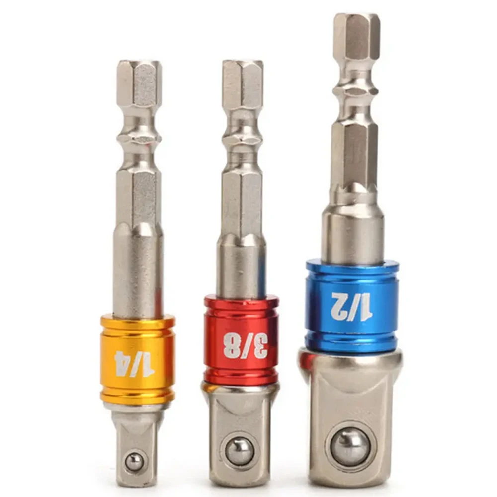 3pcs Power Screwdriver Driver Socket Bit Adapter Drill Nut Driver 1/4" 3/8" 1/2" Hex Shank Power Extension Bar Adaptor
3pcs Power Screwdriver Driver Socket Bit Adapter Drill Nut Driver 1/4" 3/8" 1/2" Hex Shank Power Extension Bar Adaptor