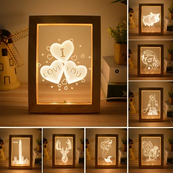 LED wood photo frame lamp Creative Desktop Book lamp romantic love 3D New Acrylic night lamp bedside lamp children decorate
LED wood photo frame lamp Creative Desktop Book lamp romantic love 3D New Acrylic night lamp bedside lamp children decorate