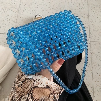Fashion Designer Women Shoulder Bags Handmade Beaded Pearl Bag Woven Mini Female Messenger Phone Bag New Evening Crossbody Bag
Fashion Designer Women Shoulder Bags Handmade Beaded Pearl Bag Woven Mini Female Messenger Phone Bag New Evening Crossbody Bag