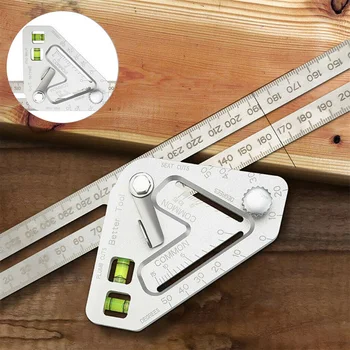 Multifunction Ruler, Woodworking Ruler and Marking Tools Aluminium Alloy Carpentry Triangle Ruler for High Accuracy Survey
Multifunction Ruler, Woodworking Ruler and Marking Tools Aluminium Alloy Carpentry Triangle Ruler for High Accuracy Survey