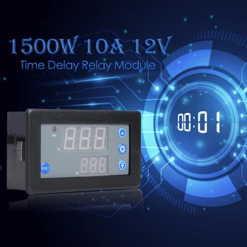 1500W 10A 12V Digital Time Delay Relay Dual LED Display Cycle Timer Control Switch Adjustable Timing Relay Time Delay Switch
1500W 10A 12V Digital Time Delay Relay Dual LED Display Cycle Timer Control Switch Adjustable Timing Relay Time Delay Switch