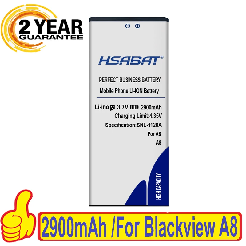Аккумулятор HSABAT 2900 мАч для Blackview A8 замена смартфона | Мобильные телефоны и