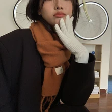 Luna&Dolphin Women Winter Tassel Scarf White Label Egg Solid Color Warm Knitted Neckerchief Girls Ins Pashmina Woolen Big Shawl
Luna&Dolphin Women Winter Tassel Scarf White Label Egg Solid Color Warm Knitted Neckerchief Girls Ins Pashmina Woolen Big Shawl