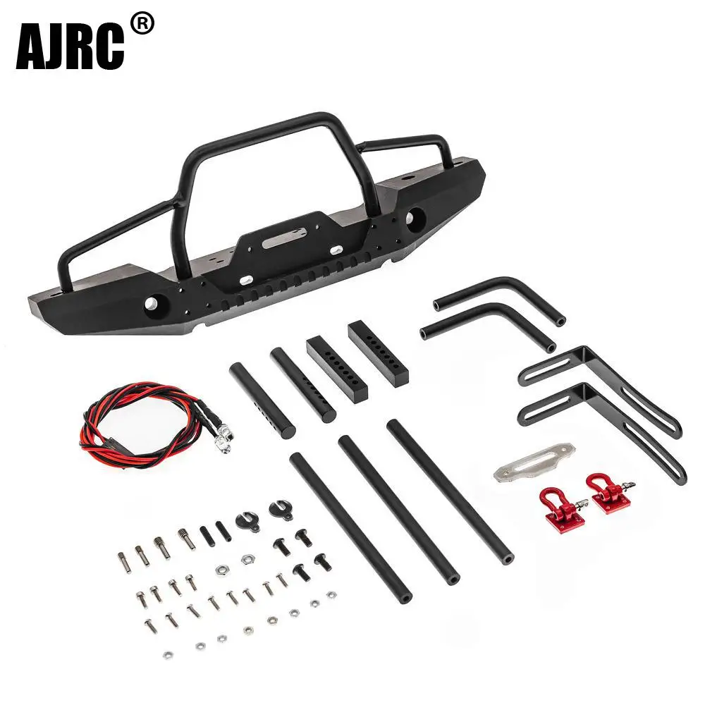 TRX4 Metal Front Bumper with Led Light for 1/10 RC Crawler Car TRX-4 D90 D110 Defender Axial SCX10 90046 Upgrade Parts
TRX4 Metal Front Bumper with Led Light for 1/10 RC Crawler Car TRX-4 D90 D110 Defender Axial SCX10 90046 Upgrade Parts