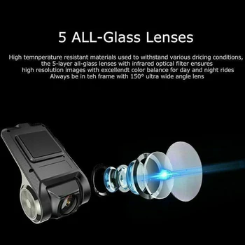 170 Degree Car DVR Black 720P Angle APP Mobile Connection Microphone Driving Video
170 Degree Car DVR Black 720P Angle APP Mobile Connection Microphone Driving Video