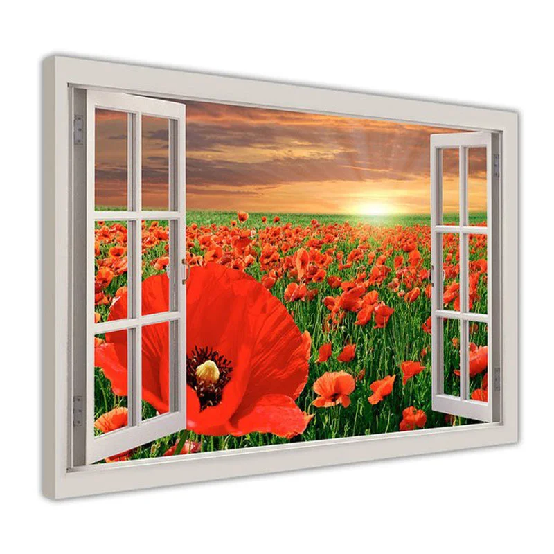 Diy diamond embroidery Window Frame Style Red Poppy Field Picture cross stitch kits square round diamond painting flowers YG1165
Diy diamond embroidery Window Frame Style Red Poppy Field Picture cross stitch kits square round diamond painting flowers YG1165