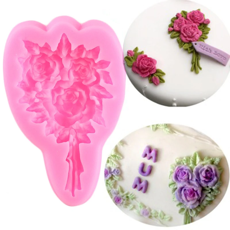 Rose Flower Bouquet Silicone Molds Wedding Cupcake Topper Fondant Decorating Tools Cookie Candy Clay Chocolate Gumpaste Moulds
Rose Flower Bouquet Silicone Molds Wedding Cupcake Topper Fondant Decorating Tools Cookie Candy Clay Chocolate Gumpaste Moulds