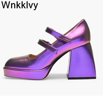 Chunky High heels single shoes for womem platform 2020 square toe retro Mary Janes pumps spring runway zapatos mujer ladies
Chunky High heels single shoes for womem platform 2020 square toe retro Mary Janes pumps spring runway zapatos mujer ladies
