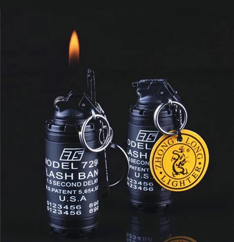 Men's Military army style metal key chain wheel flame Gas inflatable lighter outdoor tool 7cm
Men's Military army style metal key chain wheel flame Gas inflatable lighter outdoor tool 7cm