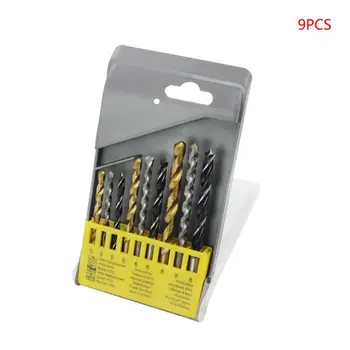 Twist Drill Bits Set of 9pcs Titanium Coated HSS Drill Bit Kit, Straight Shank 2020 
Twist Drill Bits Set of 9pcs Titanium Coated HSS Drill Bit Kit, Straight Shank 2020