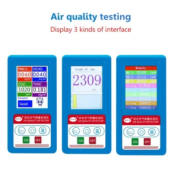 Gas Analyzer Formaldehyde CO2 Carbon Dioxide PM1.0 PM2.5 PM10 HCHO TVOC Gas Detector Particles Monitor Air Quality Analyzer63HF
Gas Analyzer Formaldehyde CO2 Carbon Dioxide PM1.0 PM2.5 PM10 HCHO TVOC Gas Detector Particles Monitor Air Quality Analyzer63HF