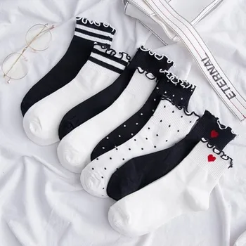 NEW Harajuku Solid Color Love Ruffle Winter Cotton Socks Kawai Japanese College Style Gifts for Woman Casual White Cute Sock
NEW Harajuku Solid Color Love Ruffle Winter Cotton Socks Kawai Japanese College Style Gifts for Woman Casual White Cute Sock