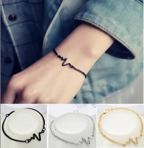 Heartbeat Personalized Bracelets For Couples Simple Electrocardiogram Lightning Bracelet Personality Design Bracelet Charm
Heartbeat Personalized Bracelets For Couples Simple Electrocardiogram Lightning Bracelet Personality Design Bracelet Charm
