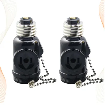 2PCS Lamp Base with Pull Chain Two Outlet E26 Lamp Holder Screw Socket Bulb Base for Garages
2PCS Lamp Base with Pull Chain Two Outlet E26 Lamp Holder Screw Socket Bulb Base for Garages