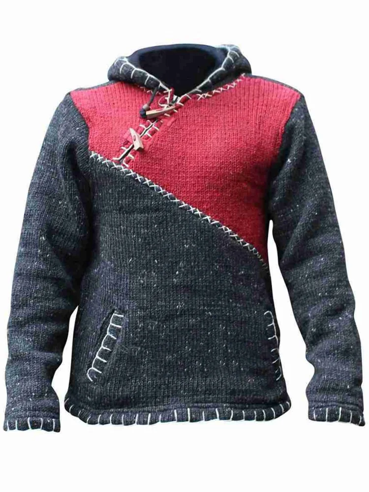 Sweater Men 2020 Winter New High - Quality Men Patchwork Hoodie Pullover Slim Style Retro Warm Long - Sleeved Men Sweater
Sweater Men 2020 Winter New High - Quality Men Patchwork Hoodie Pullover Slim Style Retro Warm Long - Sleeved Men Sweater