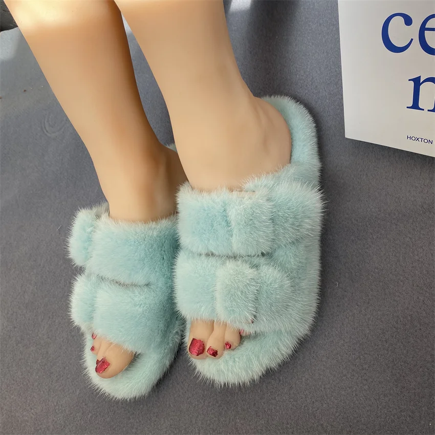 صيف 2025 ريال فرو المنك النعال للنساء النعال المفتوحة تو أحذية الفراء الحقيقي في الهواء الطلق امرأة شقة رقيق أفخم الصنادل النسائية صيف 2025 ريال فرو المنك النعال للنساء النعال المفتوحة تو أحذية الفراء الحقيقي في الهواء الطلق امرأة شقة رقيق أفخم الصنادل النسائية