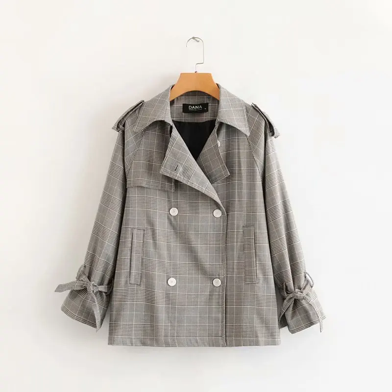 2019 Autumn Houndstooth Short Section Was Thin and Versatile Loose Windbreaker Coat Korean Version Trench Coat for Women Casual
2019 Autumn Houndstooth Short Section Was Thin and Versatile Loose Windbreaker Coat Korean Version Trench Coat for Women Casual