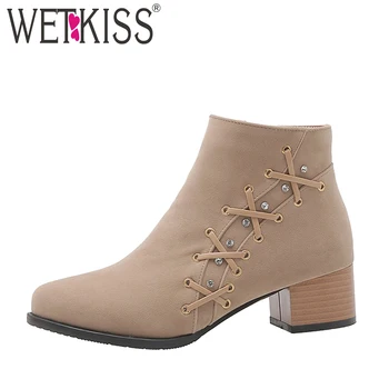 WETKISS High Heels Boots Women Crystal Ankle Boot Female Round Toe Shoes Ladies Fashion Cross Tied Shoes Winter Plus Size 48
WETKISS High Heels Boots Women Crystal Ankle Boot Female Round Toe Shoes Ladies Fashion Cross Tied Shoes Winter Plus Size 48