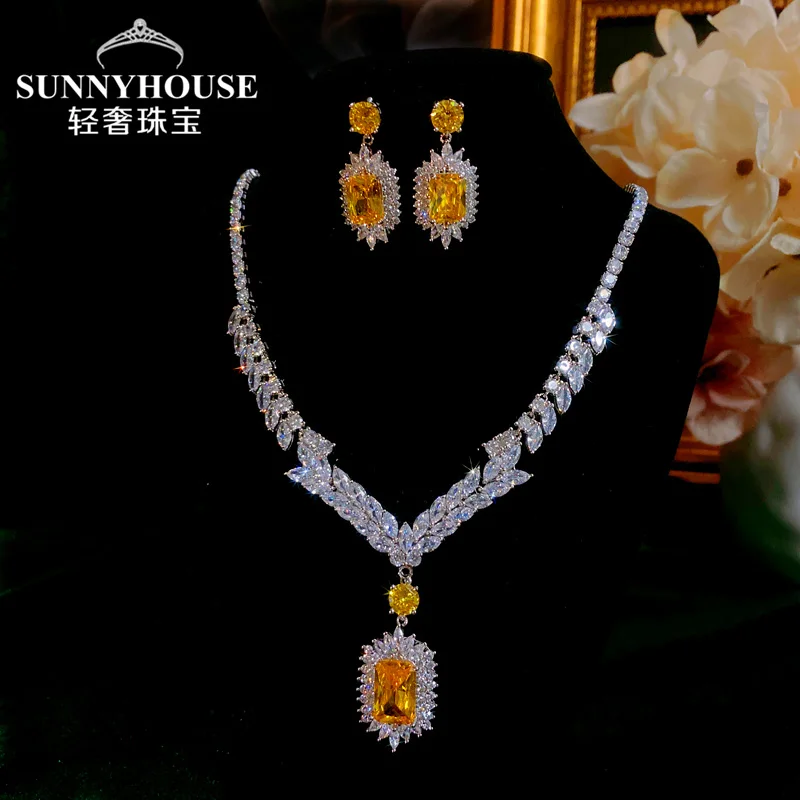 Fine Jewelry Sets For Women Wedding S925 Sterling Necklace Top Quality Gorgeous Earrings Bridal Jewelry set Drop Shipping
Fine Jewelry Sets For Women Wedding S925 Sterling Necklace Top Quality Gorgeous Earrings Bridal Jewelry set Drop Shipping