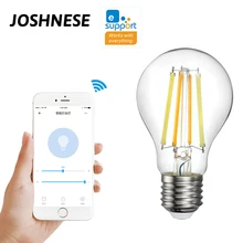 JOSHNESE WiFi Smart Filament LED Light Bulb Remote Control Intelligent Timing Dimming Color Matching Bulb For Alexa/google Home
JOSHNESE WiFi Smart Filament LED Light Bulb Remote Control Intelligent Timing Dimming Color Matching Bulb For Alexa/google Home