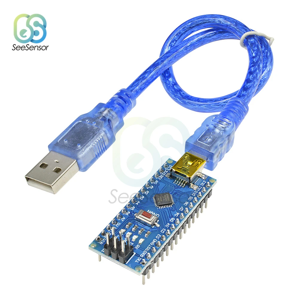 Плата контроллера CH340 Nano 3 0 Atmega328 совместимая плата модуля PCB макетная для arduino с USB