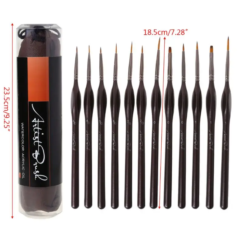 12pcs/set Scriptliner Detail Fine Paint Brushes Nylon Hair Paintbrushes Art Tool
12pcs/set Scriptliner Detail Fine Paint Brushes Nylon Hair Paintbrushes Art Tool